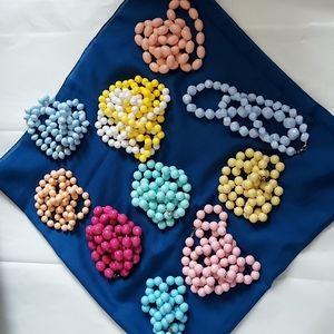 Retro Plastic Beaded Necklaces